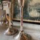 Vintage candle holders in silver metal West Germany