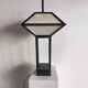 Japanese lamp in black lacquered wood and rice paper H:75cm