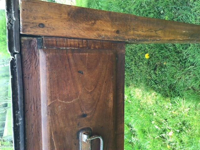 Solid wooden farm table mid-20th century