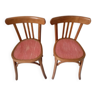 Vintage bistro chairs signed baumann
