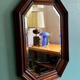 Miroir octogonal en bois - 87x67cm