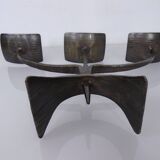 German Brutalist Iron Candleholder, 1960s
