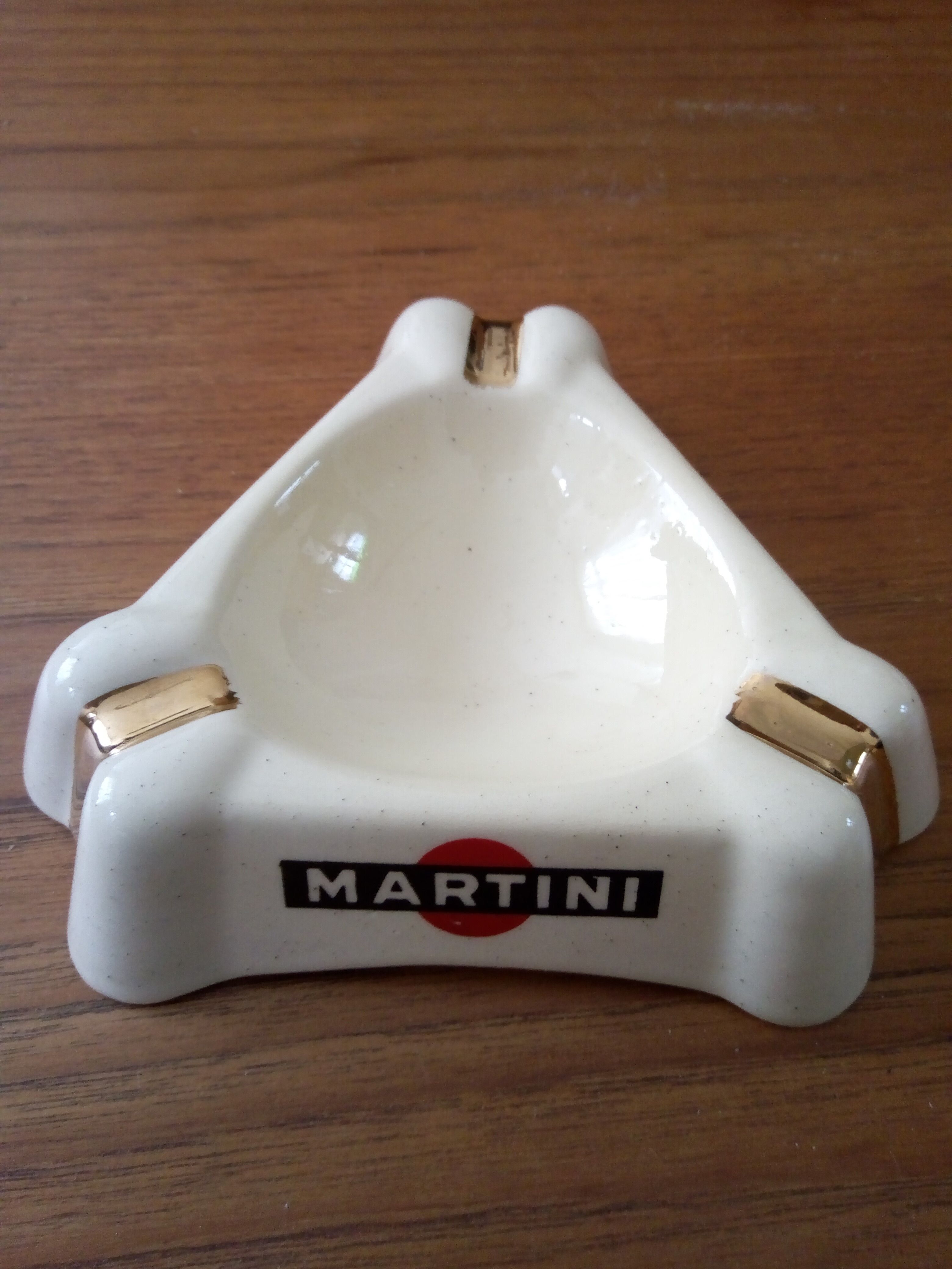 Porcelain Martini advertising ashtray