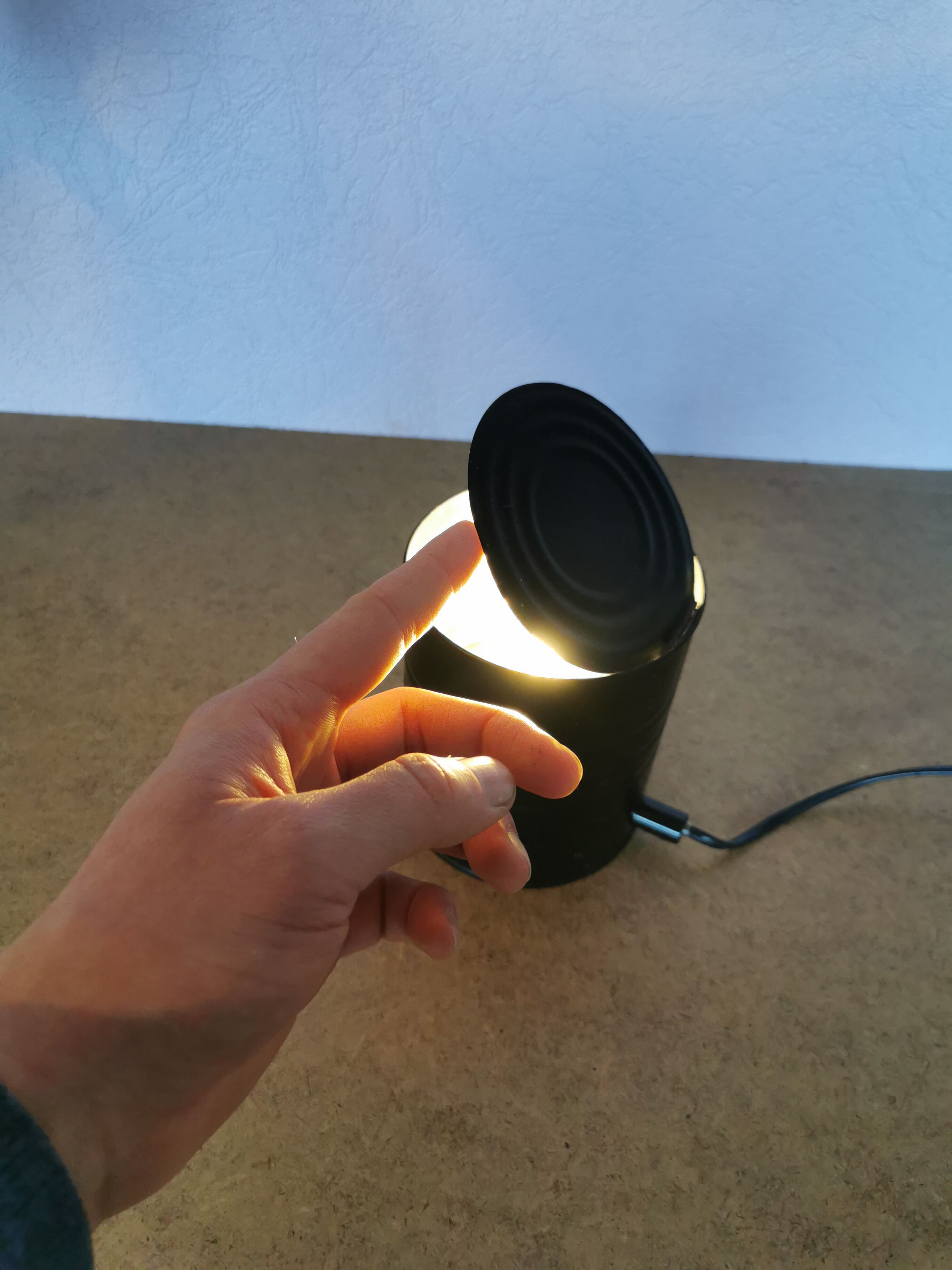 Canned lamp, Vrieland Design, Netherlands, 1970