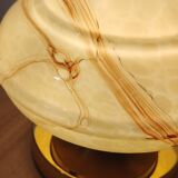 Yellow and brown marbled opaline lamp