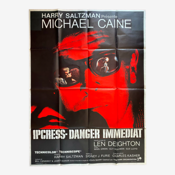 Affiche cinéma originale "Ipcress - Danger immédiat" Michael Caine 120x160cm 1965