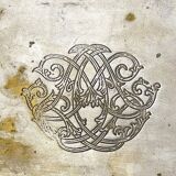 Antique silver plateau by Queen Victoria Sheffield, 1890s.