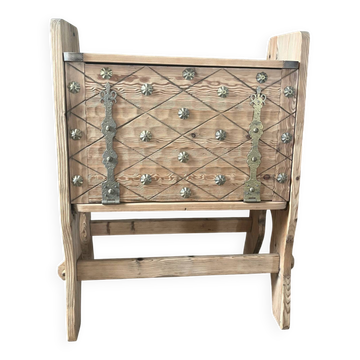 Bar Cocktail in Pine and Wrought Iron, Spain, 1960s