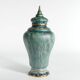 Art Deco Green Lustre Glaze Lidded Vase by Josef Ekberg Gustavsberg, 1920's