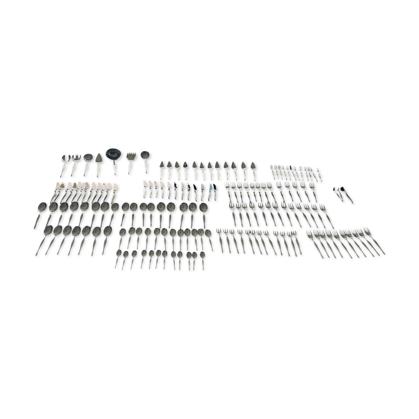 Complete housewife "Duo" designed by Tapio Wirkkala for Christofle