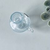 Blown crystal candle holder