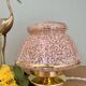 Antique art deco globe table lamp in pink and gold Clichy glass