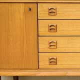 Vintage Scandinavian sideboard in blond teak