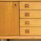 Vintage Scandinavian sideboard in blond teak