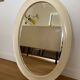 Oval cream plastic mirror