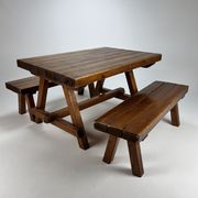Table et de deux bancs, années 1960