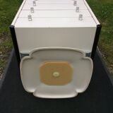 Chest of drawers vintage foot tulip white laquered (Gautier)