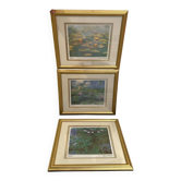 Set of 3 framed reproductions – Claude Monet, Water Lilies