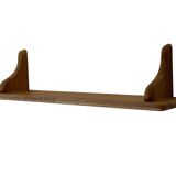 Vintage oak wall shelf book shelf 1970s wood minimalist design