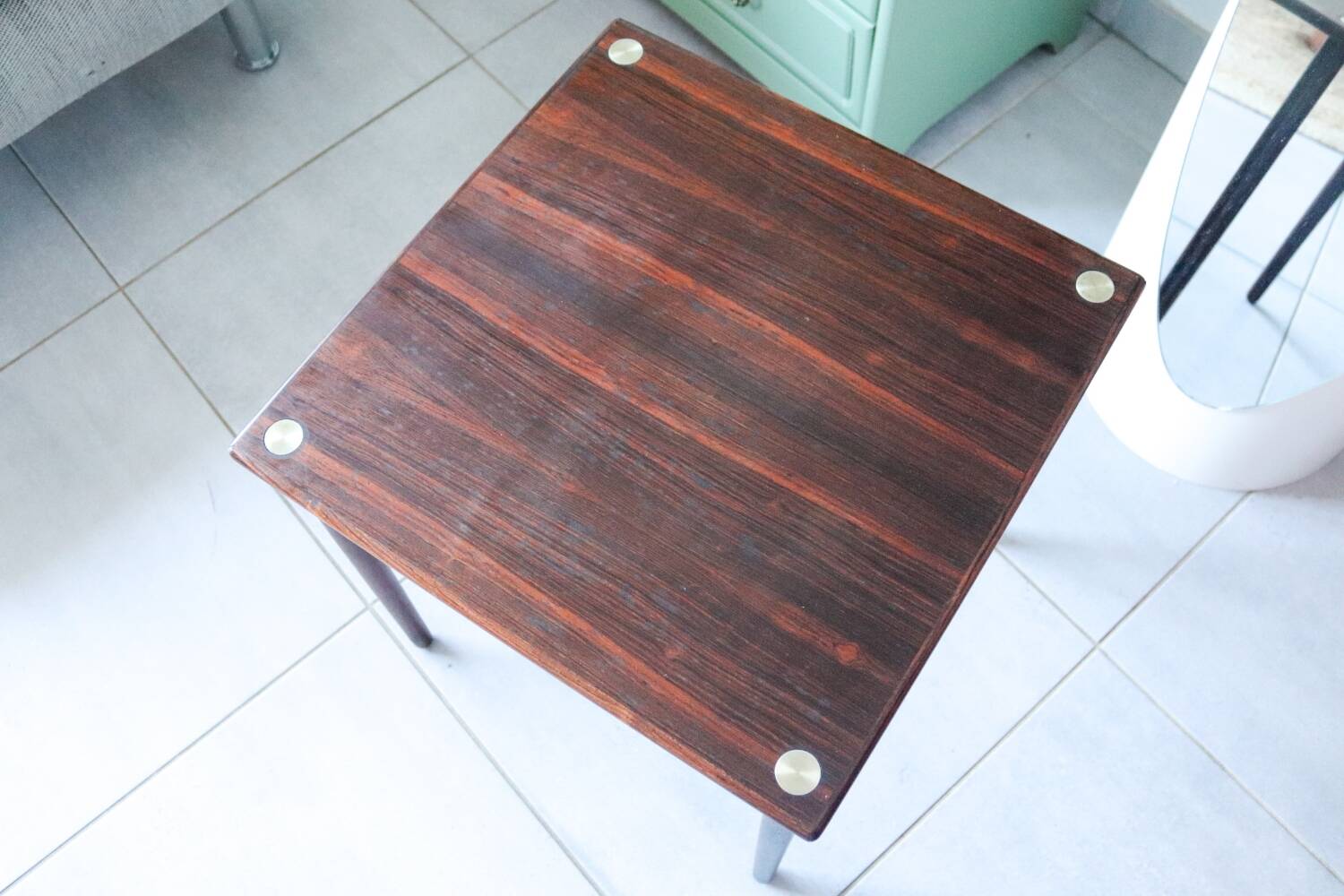 Small Scandinavian side table in rosewood by Georg Petersen