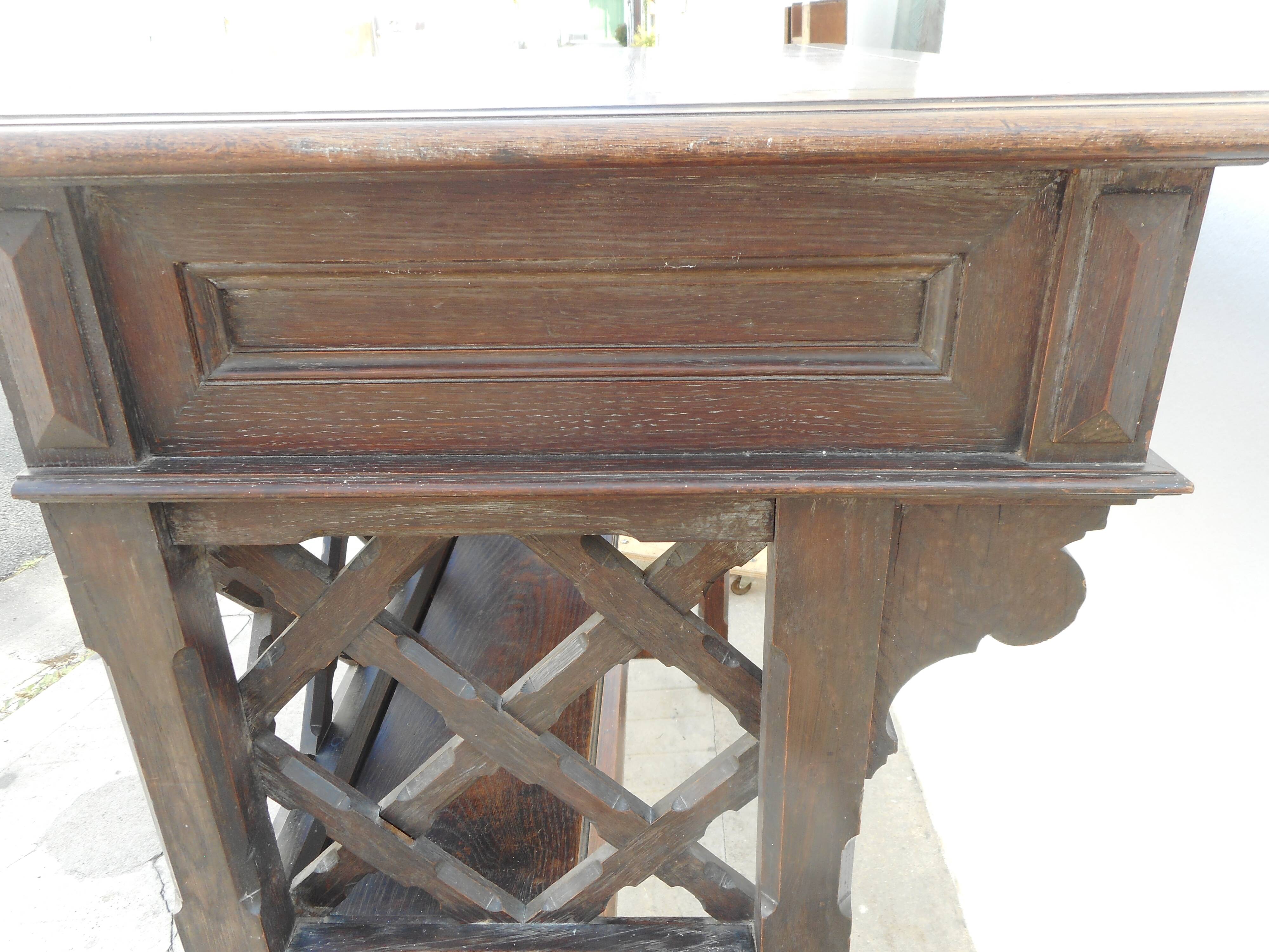 Antique console serving table