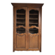 Louis XV style wooden mesh library cupboard in solid wood