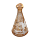 Carafe en verre soufflé moulé à décor de chasse équestre au renard, belle époque