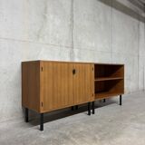 Modernist teak enfilade by Philippon Lecoq, vintage 1960s.