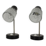 1960s Pair of Table Lamps by Kamenický Šenov, Czechoslovakia