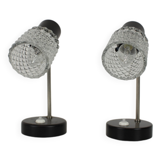 1960s Pair of Table Lamps by Kamenický Šenov, Czechoslovakia
