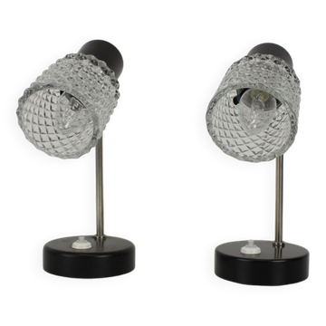 1960s Pair of Table Lamps by Kamenický Šenov, Czechoslovakia