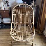 Rattan armchair - authentic vintage charm look