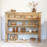 Ancien Buffet vaisselier bois brut