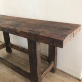 Old solid oak workbench