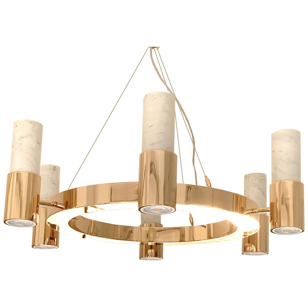 Carrara marble chandelier