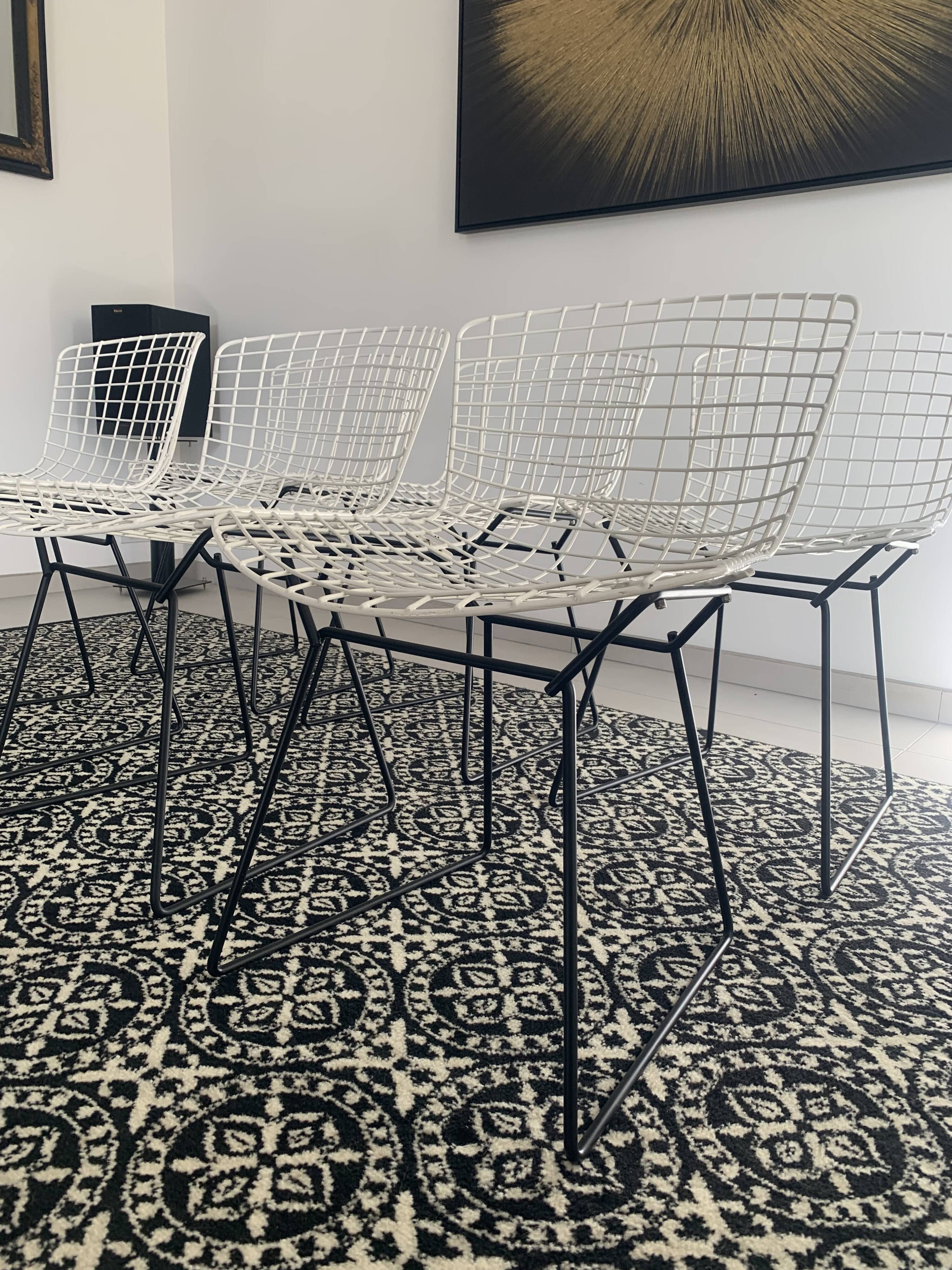 Chaises Vintages par Harry Bertoia pour Knoll, 1970’s, Set de six pièces
