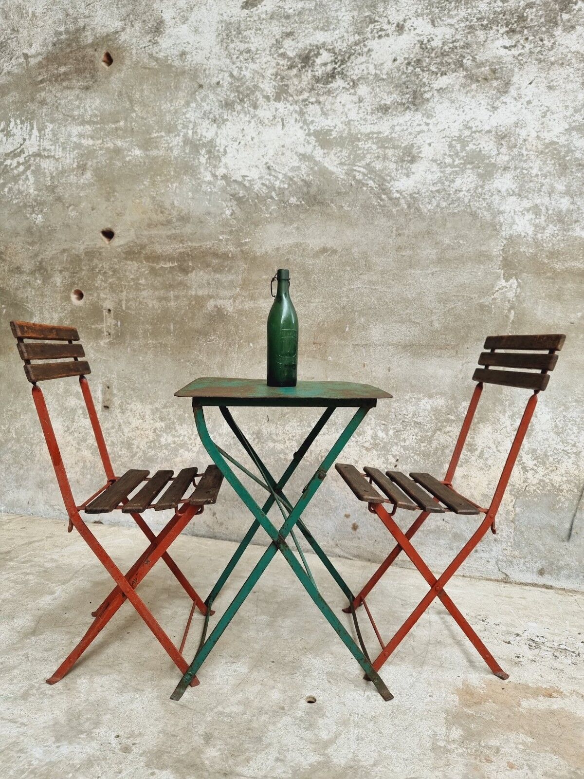 Antique bistro set folding garden set