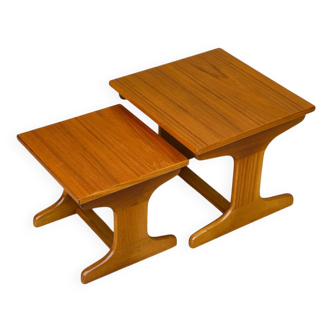 1960s teak nesting coffee table