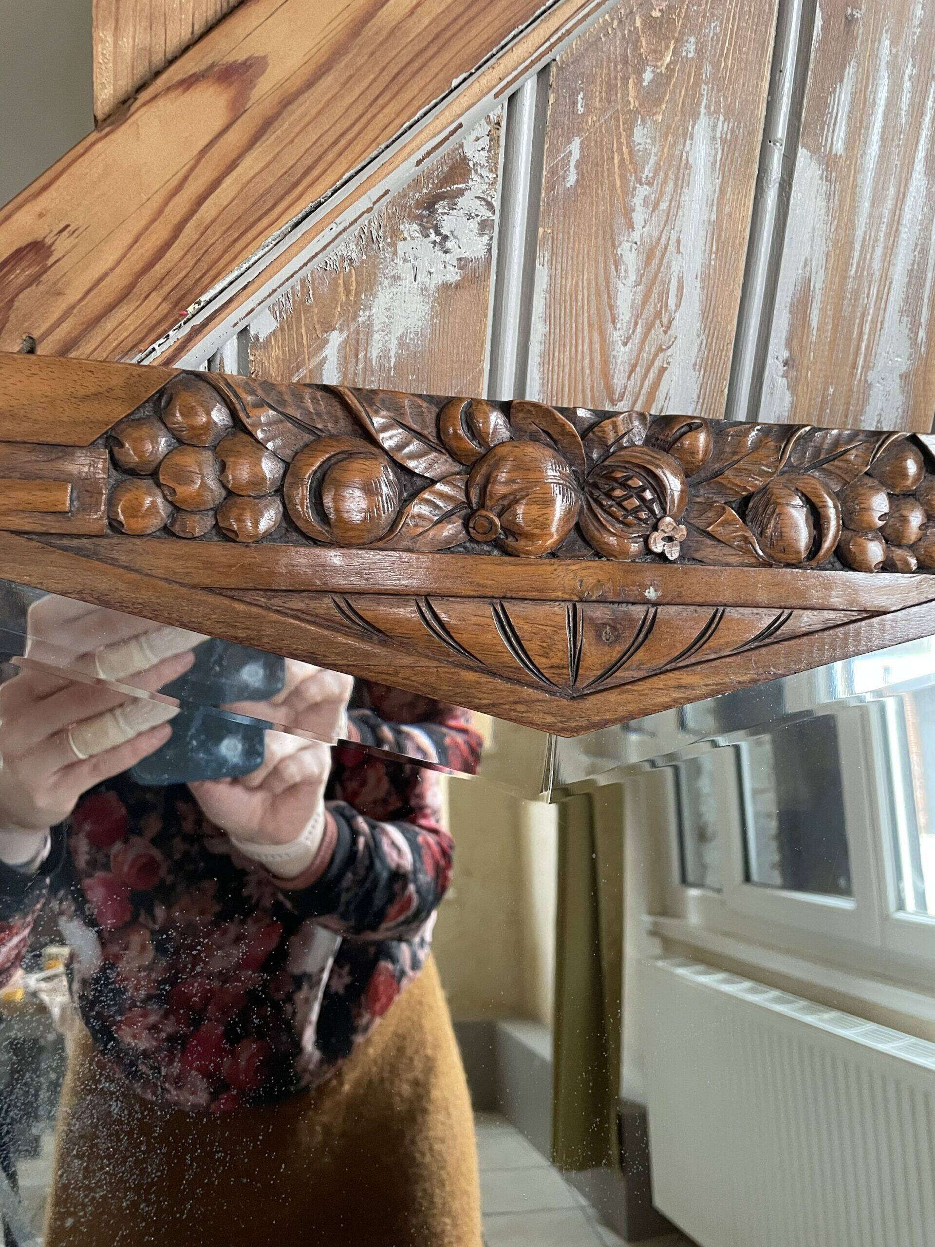 Bevelled Art Deco mirror