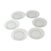 Lot 6 transparent duralex dessert plates France