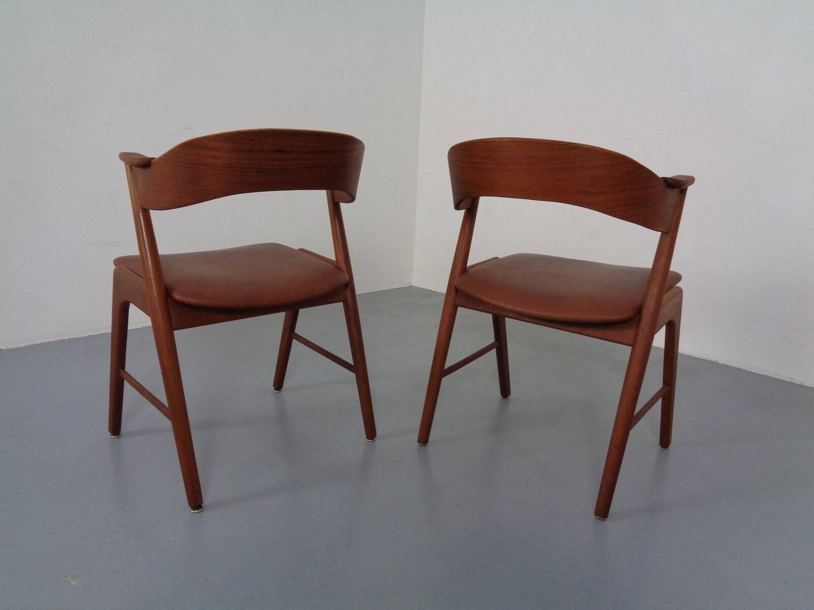 Teak dining chairs in teak by Korup Stolefabrik, Denmark, 1960s, set of 2.