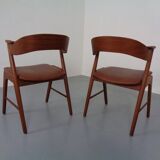 Teak dining chairs in teak by Korup Stolefabrik, Denmark, 1960s, set of 2.