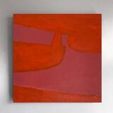 Soft Pink-Orange Art on 50x50cm frame by Bodasca