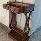 Lyre bedside table or occasional table in cherry wood from the 1960s.