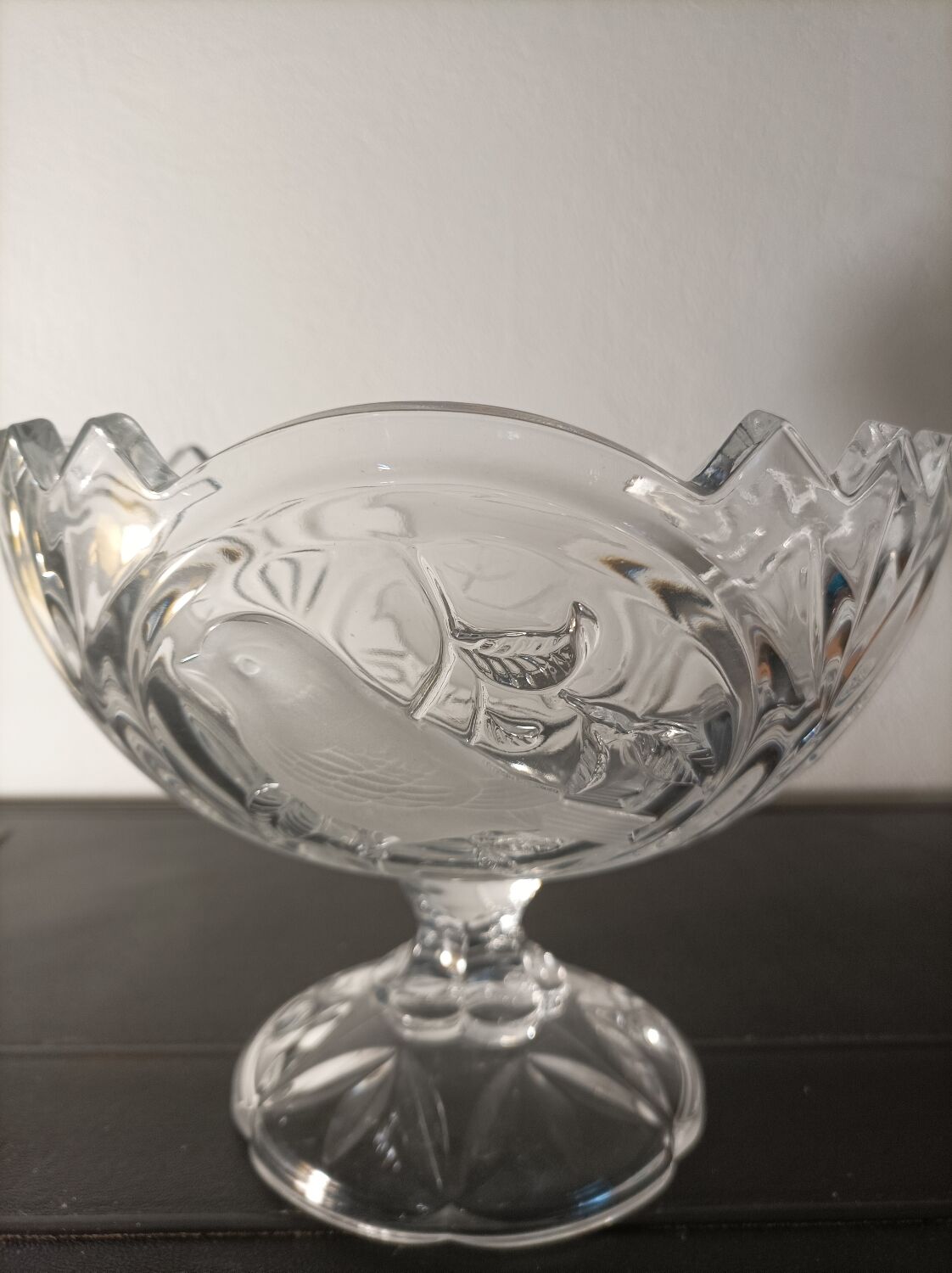 Fruit cup crystal Arques decorations birds