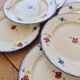 Vintage flat plates Digoin Sarreguemines model Mary-Lou