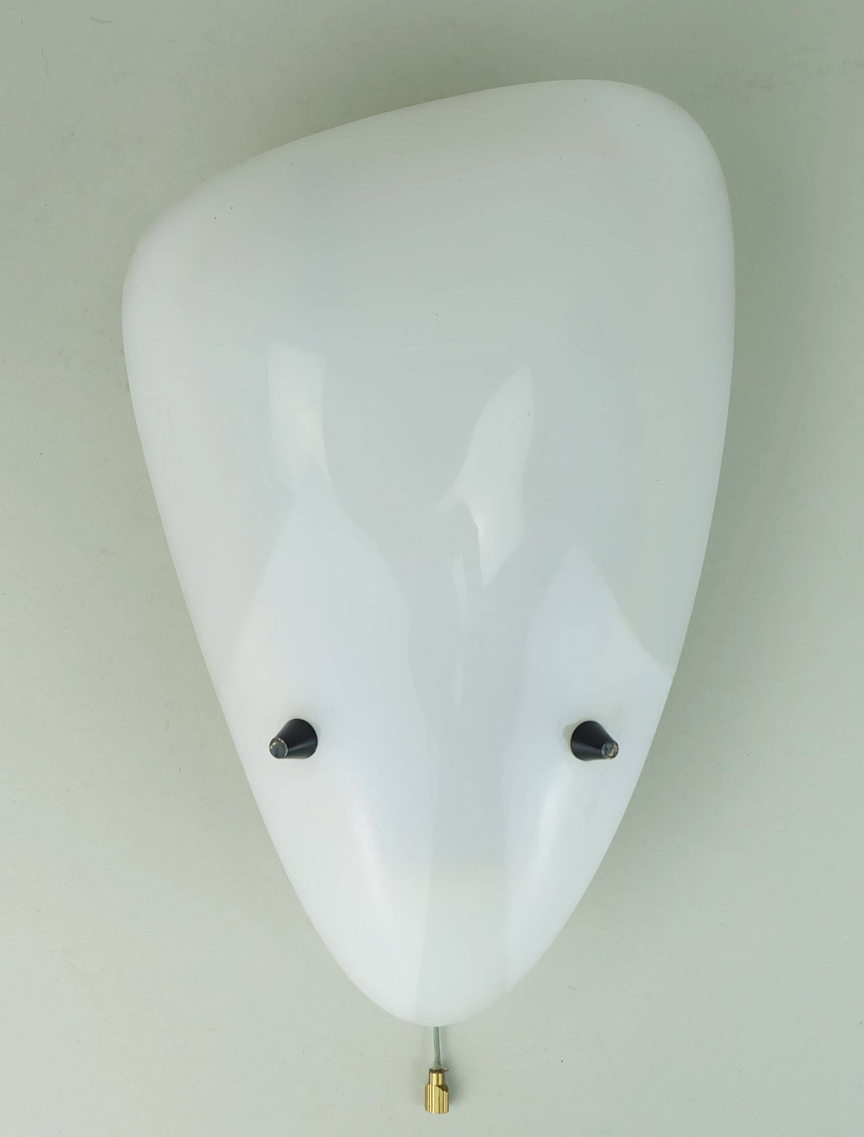 1950s SCONCE tele ambiance metal mesh with white acrylic shade