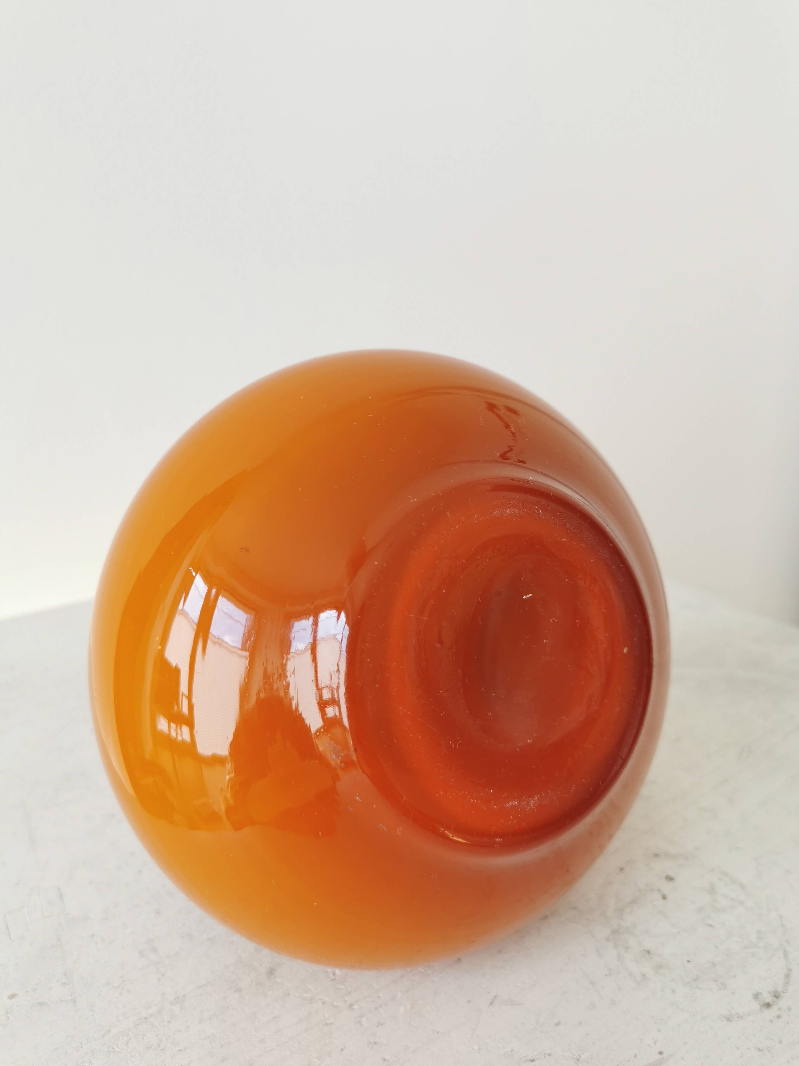 Vase vintage : verre Prokuplje fait à la main, Yougoslavie