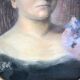 Portrait au pastel d'une élégante encadré, époque fin XIXe siècle