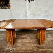 Large Scandinavian pine table - 6 chairs